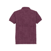 Status Quo Boys Textured Half Sleeves Polo Shirt With Button Detailing.